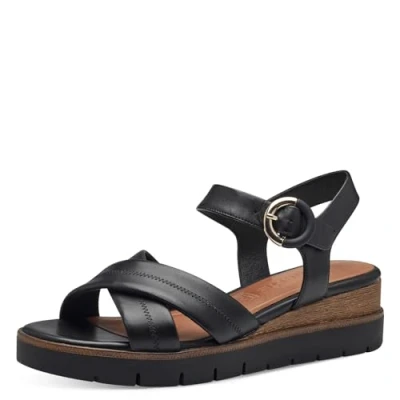 Imagen de Tamaris Mujer 1 28202 42, Sandalia, Piel Negra, 39 EU