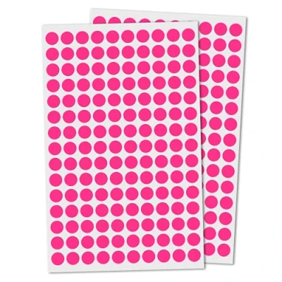 Imagen de Pack de 3000, 1cm Gomets Colores Pegatinas Redondo Adhesivos Rosa