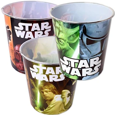 Imagen de TE Trend Juego de 3 cubos basura con diseño Star Wars, 5 L, plástico, multicolor