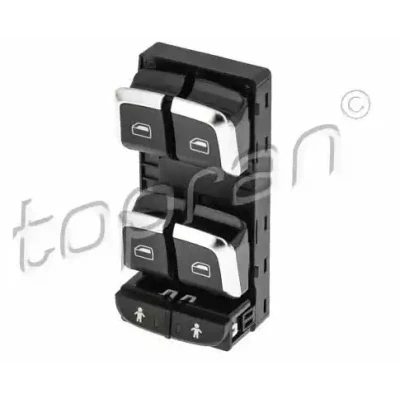 Imagen de TOPRAN 116 235 Interruptor, elevalunas 4 lado del conductor, Puerta vehículo, delante borde cromado AUDI: Q3, A6 C7 Avant, A7 Sportback