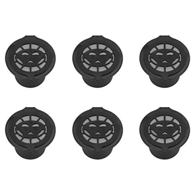 Imagen de cápsulas Filtro de Café, 6Piezas filtros café Plástico Acero Inoxidable Cestas Recargable Reutilizable para Nespresso Cuchara