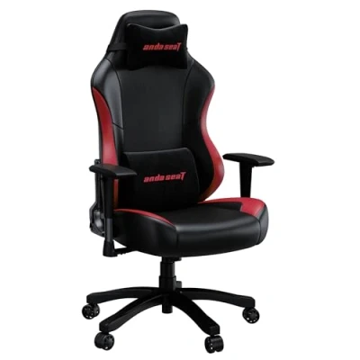 Imagen de Anda Seat Luna Silla Grande de Videojuegos para Adultos, sillas reclinables ergonómicas, Piel PVC, computadora, Oficina en casa, Soporte Lumbar Resistente Cuello y Espalda, Asiento