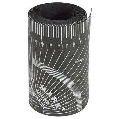 Imagen de Jackson Safety 14754 Curv O Mark Wrap A Round Ruler, X Large, Black, 4&quot; to 12&quot; Pipe Diameter