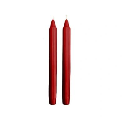Imagen de Cereria di Giorgio Risthò Velas dóricas para candelabro, de cera, color burdeos, 2,2 x 25 cm