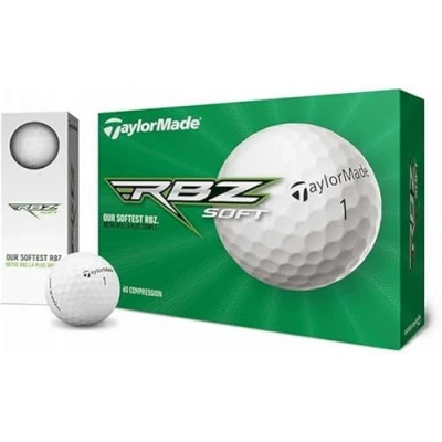 Imagen de TaylorMade Pelotas de golf RBZ Soft Dozen, blancas, una docena, 2021