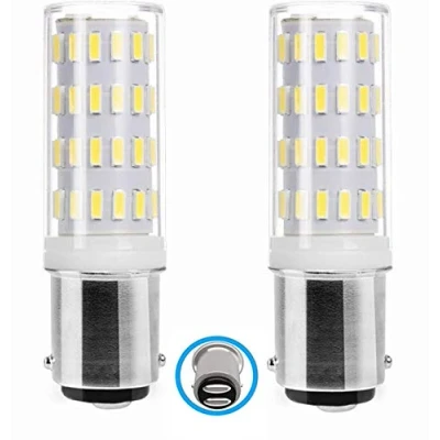 Imagen de Ba15d led 12v Bombillas 5W, AC/DC 24v, Doble Bayoneta, Equivalentes HalóGenas de 45 Vatios, luz Blanco Frío 6000K, para iluminación del Barco, Máquina Coser.(2 Piezas)
