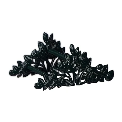 Imagen de Relaxdays Soporte Manguera Pared, Cuelgamangueras Estilo Vintage con Rosas, 13x27x15,5 cm, Hierro Fundido, Verde Oscuro