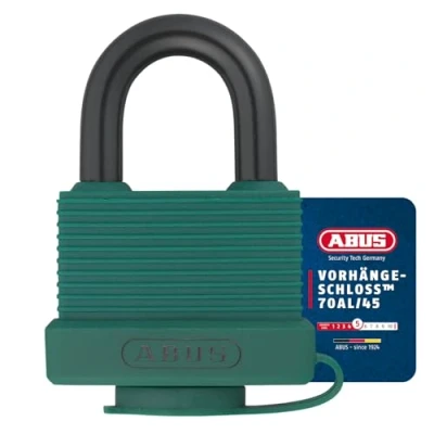 Imagen de Abus 70AL/45_VERDE Candado aluminio 45mm recubierto de vinilo Verde