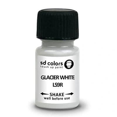 Imagen de SD COLORS GLACIER WHITE LS9R 2Y S9R Juego de reparación bolígrafos pintura retoque (8 ml, incluye pinceles)
