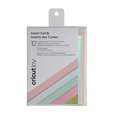 Imagen de Cricut Tarjetas de inserción, Muestra Princesa Insert Cards 12 Pack (Princess) M3, Plata, for Joy, Talla única