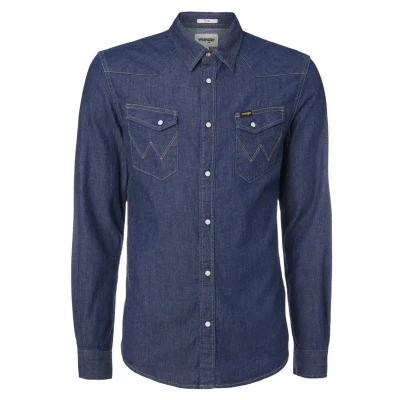 Imagen de Wrangler LS Western Camisa, Hombre, Talla: Large, Dark stone