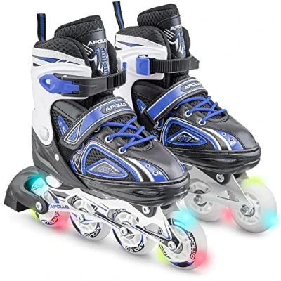 Imagen de Apollo Patines en Línea Niña y Niño Super Blades X Pro Disponibles Tamaño S, M, L de Ruedas LED Cómodos o Niño, Ideales para Principiantes