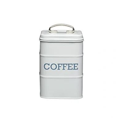 Imagen de KitchenCraft Recipiente para Café Estilo Vintage, Acero Inoxidable, 11 x 17 cm, Latas Té y Azúcar a Juego Disponibles Gris Francés