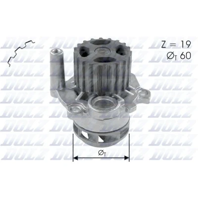 Imagen de DOLZ A197 Bomba de agua 19 con polea SEAT: Ibiza 3, VOLKSWAGEN: Polo IV Hatchback, SKODA: Fabia 1 Combi, I Hatchback