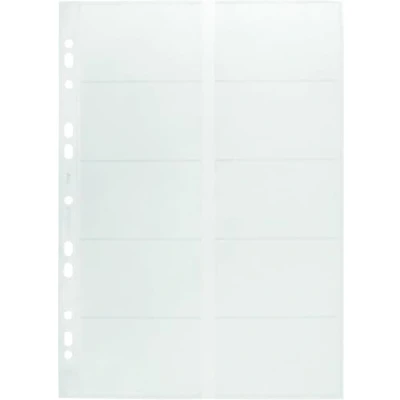 Imagen de DURABLE VISIFIX® Funda para tarjetas de visita (plástico, perforada, tamaño A4, 20 visita, 10 unidades), color transparente