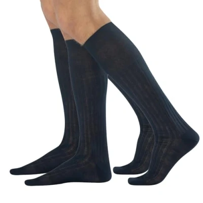 Imagen de Calzitaly 2 PACK Calcetines hasta la rodilla, Hombre, Talla: 39 41, Blue