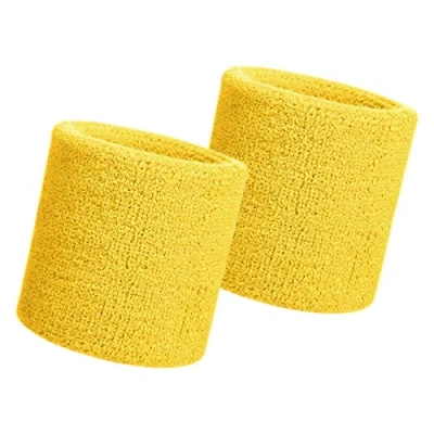 Imagen de HANERDUN 2 Pzs Muñequera Deportiva Deportes Sweatband Suave Espesar Algodón Tenis Gimnasia Fútbol Baloncesto Correr Atléticos