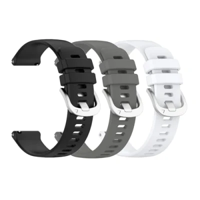 Imagen de Waekethy Correas para Garmin Venu 3S/Venu 2S, Correa Reloj 18mm Silicona Deporte Pulsera Compatible con Vivoactive 4S/Forerunner 255S/Forerunner 265S Music