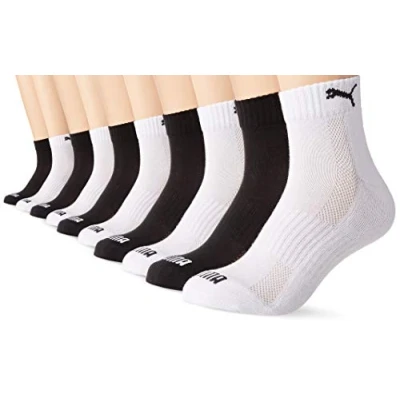 Imagen de PUMA Quarter Calcetines, Black/Blanco, 35 38 (Pack de 5) Unisex Adulto