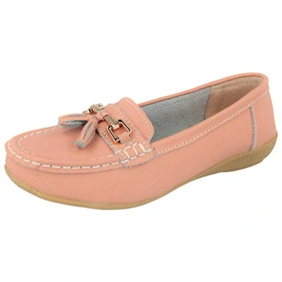 Imagen de Mocasines planos Jo &amp; Joe, zapatos de tacón bajo informales, cómodos, para mujer, color Rosa, talla 40