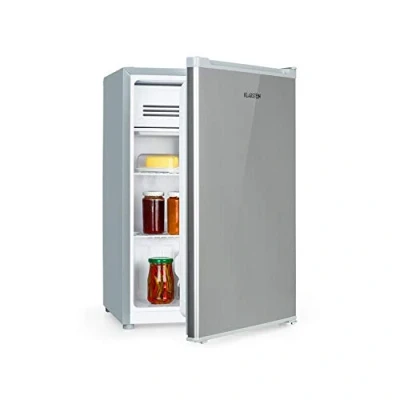 Imagen de Klarstein Delaware nevera 76 litros de capacidad, eficiencie energética clase E, 2 baldas, congelador 4 litros, compartimento para botellas hasta plateado/gris