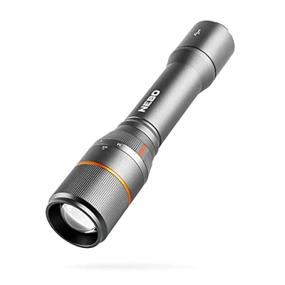 Imagen de NEBO Davinci NEB FLT 0020 G Linterna recargable LED negra 2000 lúmenes batería 18650 con externa Gris