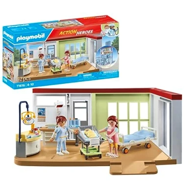 Imagen de PLAYMOBIL Action Heroes 71616 Maternidad, Hecha de más del 80% Materiales reciclados y Base biológica, Juguetes para niños niñas a Partir 4 años