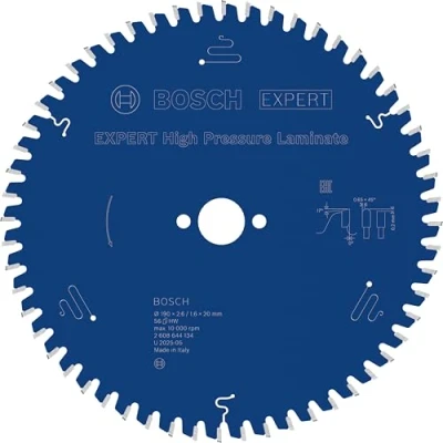 Imagen de BOSCH 2608644134 Disco de sierra circular CSB Expert HighPressureLamin.: 190x20x56D