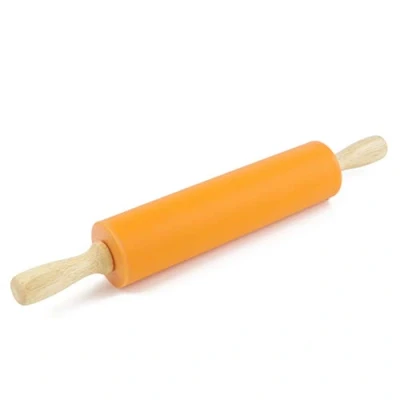 Imagen de Remeel Rodillo Pastelero de Silicona con Manija Madera Superficie Antiadherente