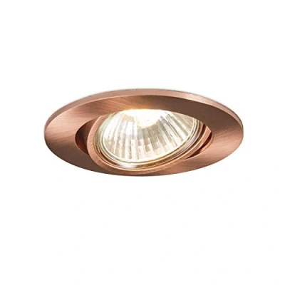 Imagen de Qazqa Moderno Foco empotrado cobre orientable CISCO Aluminio Redonda Adecuado para LED Max. 1 x 50 Watt