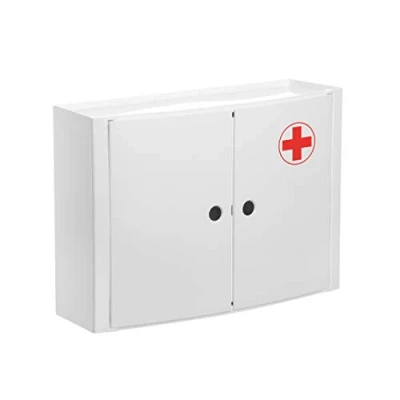 Imagen de Tatay Armario plástico Horizontal, Color Blanco, 2 Puertas sin pomos, y Estante Interior removible. Grafismo de Cruz Roja en una Sus