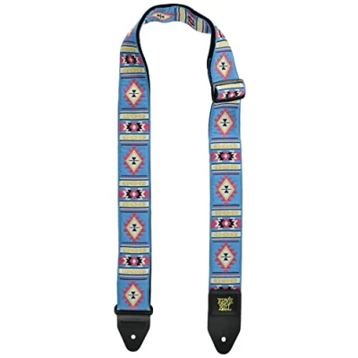 Imagen de Ernie Ball Correa para guitarra, jacquard, diseño en azul (Sedona Blue)
