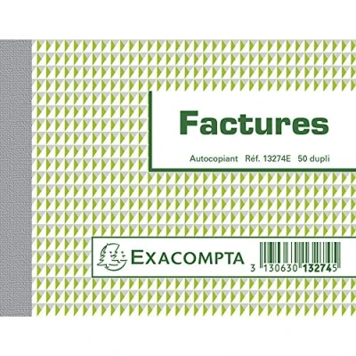 Imagen de Exacompta, Manifolds Factures, 50 hojas autocopiants bajo película