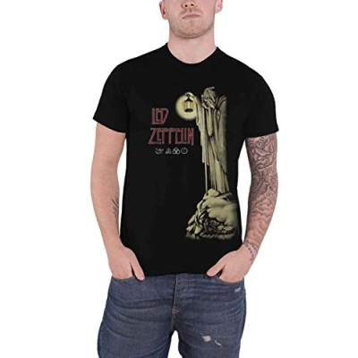 Imagen de Led Zeppelin Ledzeppelin_Hermit_Men_bl_TS: M Camiseta, Negro (Black Black), Medium para Hombre