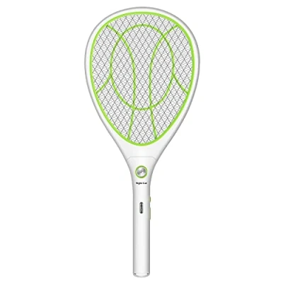 Imagen de Night Cat Raqueta Matamoscas Mosquitos Electrica: Mata Moscas Electrico Antimosquitos Antimoscas Insecto Asesino Eléctrico Fly Killer Bug Zapper 3000V USB Recargable