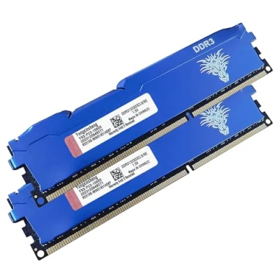 Imagen de DDR3 16GB Kit (8GBx2) 1333MHz Memoria Ram Escritorio Udimm PC3 10600 Sin ECC Búfer 1.5V CL9 2Rx8 Dual Rank 240 Pin Módulo de Actualización Memory para PC Sobremesa (Azul)