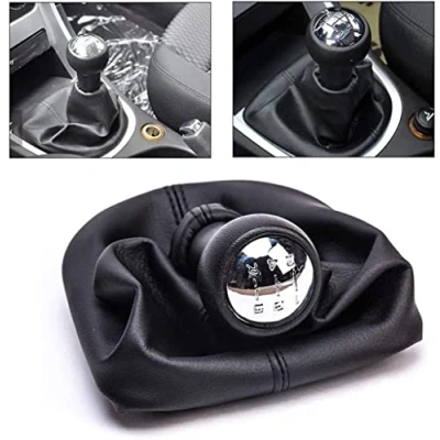 Imagen de SOEWIOU Pomos de Palanca 5 Velocidades Coche Pomo Cambios Cubierta Polvo 207 307 308 607 608 Citroen C3 C4 C5