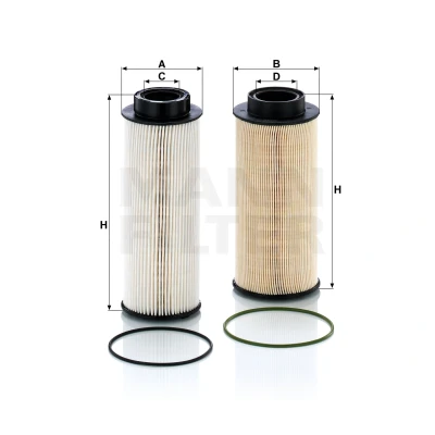 Imagen de MANN FILTER PU 10 016 2 z Filtro Combustible Cartucho filtrante con junta SCANIA: L,P,G,R,S series, P,G,R,T series