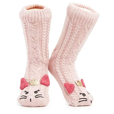 Imagen de CityComfort Calcetines Mujer Invierno Antideslizante con Animales (Rosa Claro)
