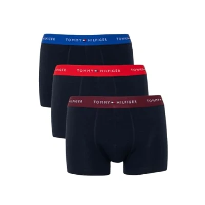 Imagen de Tommy Hilfiger Trunk 3 PACK Culotte, Hombre, Talla: Large, Bright blue/deep crimson/deep rouge