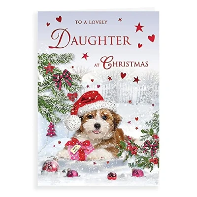 Imagen de Regal Publishing Tarjeta de Navidad para hija (22,8 x 15,2 cm)