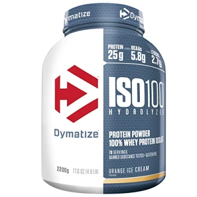 Imagen de Dymatize ISO 100 Hydrolyzed Orange Ice Cream 2264g Hidrolizado de Proteína Suero Whey + Aislado en Polvo