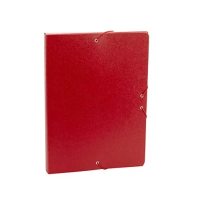 Imagen de Carpeta Proyecto Gofrado Resistente con Gomas Elasticas Grosor 3cm Color Rojo