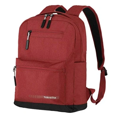 Imagen de travelite La Mochila para equipaje de mano talla M cumple con las dimensiones del cabina IATA, serie KICK OFF vacaciones y deporte, 40 cm, 17 litros, Rojo, (40 cm/17 Litros)