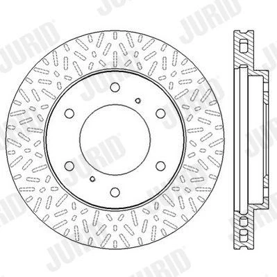 Imagen de JURID 562572JC Disco de freno 290 26 6 139,7 ventilado revestido sin tornillos MITSUBISHI: Pajero 3, 4, Sport 1 SUV
