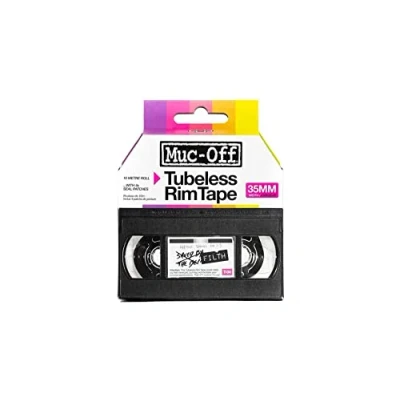 Imagen de Muc Off Tubeless Rim Tape, 35 mm Cinta de Llanta para Ruedas Fondo Adhesivo Sensible a la Presión 10 m con 4 Parches Sellado