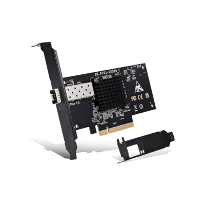 Imagen de tarjeta de red PCI e 10 GB, controlador Intel 82599(X520 DA1), adaptador Ethernet NICGIGA Gbps, puerto SFP NIC G, compatible con Windows/Windows Server/Linux/VMware