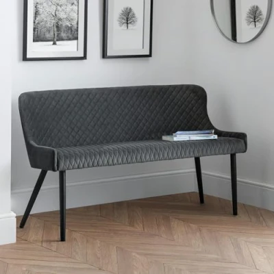 Imagen de Julian Bowen Banco con respaldo alto Luxe, gris