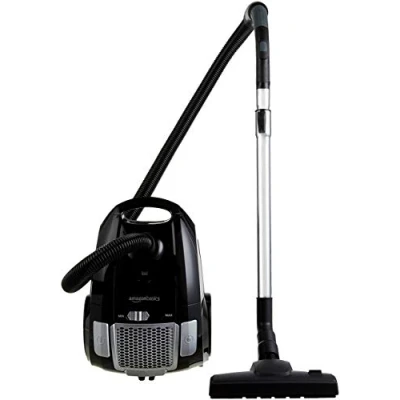 Imagen de Amazon Basics Potente aspirador con bolsa, para suelos duros y alfombras, filtro HEPA, control de velocidad, 700 W, 3.0 L (EU), Negro