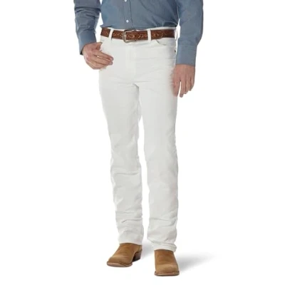 Imagen de Wrangler Pantalones Vaqueros de Corte Ajustado para Hombre (Corte Ajustado), Blanco, 34W x 34L